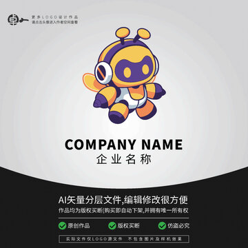 LOGO機(jī)器人蜜蜂科技卡通