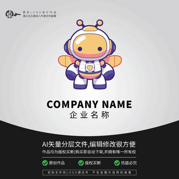 科技LOGO機器人卡通蜜蜂