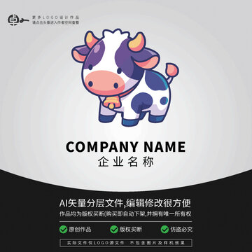 卡通奶?？萍紮C(jī)器人LOGO