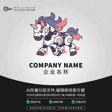 機器人馬卡通LOGO科技