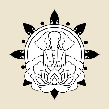 大象矢量插畫