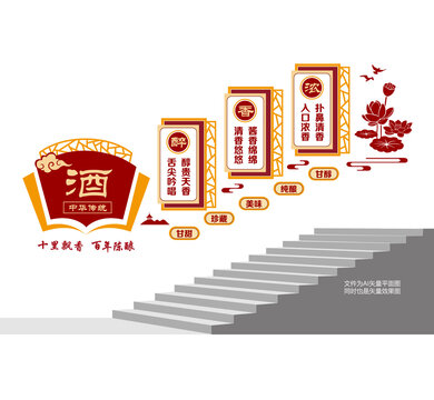 酒文化階梯墻