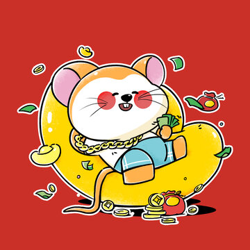 子鼠Q版十二生肖卡通形象