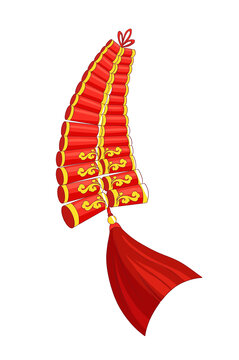 新年元宵傳統(tǒng)節(jié)日鞭炮插畫元素素材