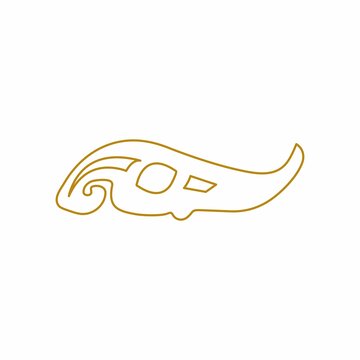 金沙商周銅眼形器線描