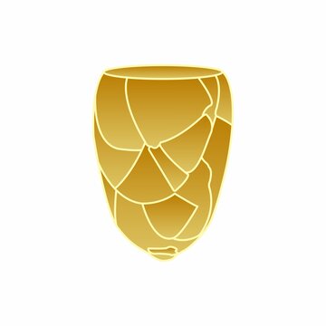 金沙商周尖底陶杯插畫