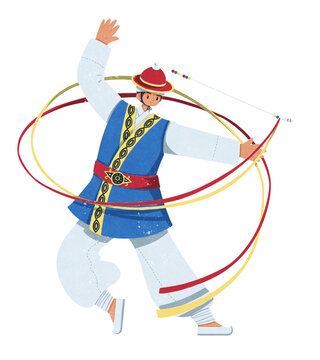 朝鮮族象帽舞男子