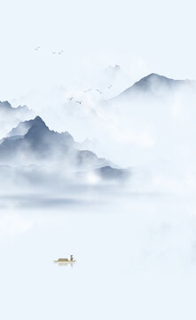 極簡山水