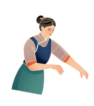 采茶女插畫