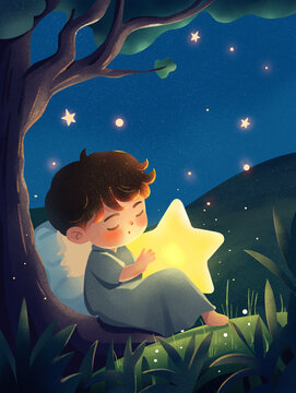 星夜下的童年幻想