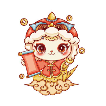 蛇年主題插畫金榜題名