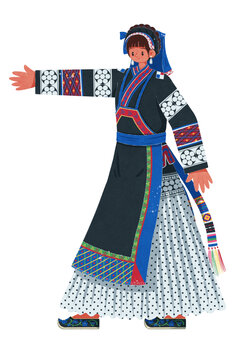 布依族鎮(zhèn)寧式服飾女子