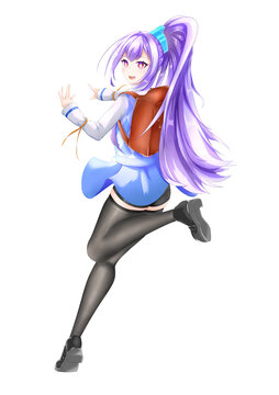 日系二次元上學中的少女