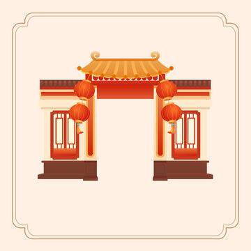 古風(fēng)門(mén)框