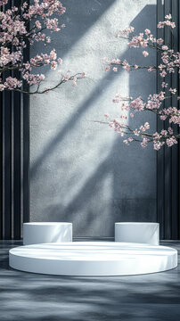 現(xiàn)代極簡風(fēng)格產(chǎn)品展示臺(tái)背景圖