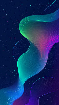 宇宙星空流光抽象圖