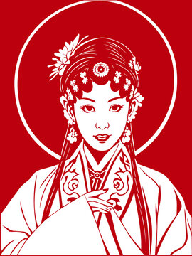 非遺京劇剪影版畫