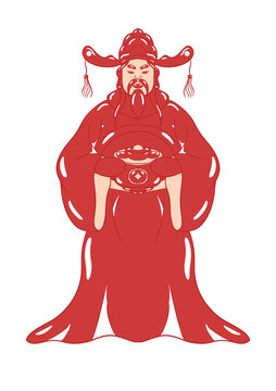 財(cái)神剪紙