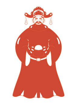 財(cái)神剪紙