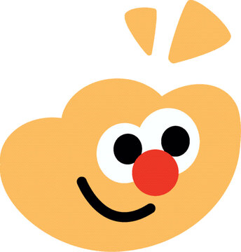 可愛金幣表情插畫元素