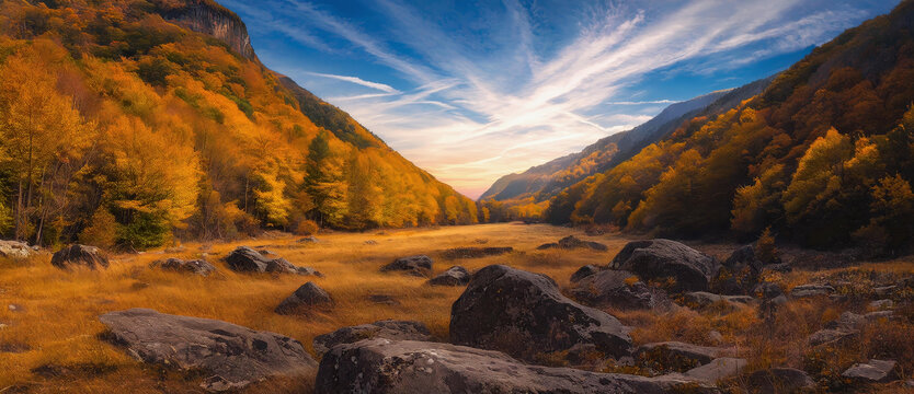 秋日山谷美景