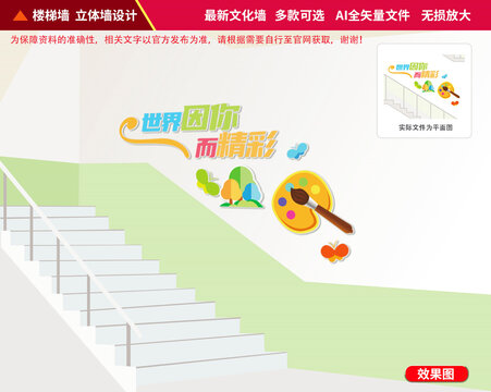 美術(shù)樓梯文化墻