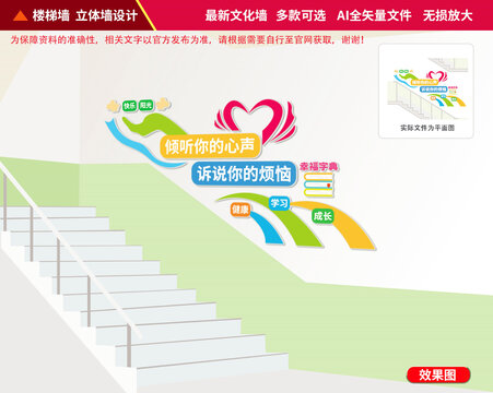 心理健康樓梯文化墻