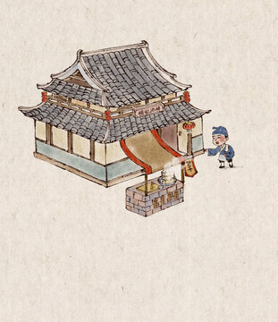 歇山頂酒樓