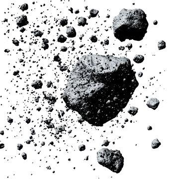 [免摳素材]太空小行星碎片爆炸圖