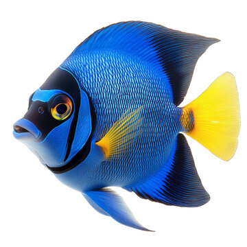 [免摳素材]藍(lán)黃相間的美麗熱帶魚
