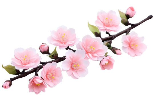 [免摳素材]粉嫩花朵枝干