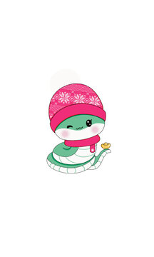 擬人卡通蛇的恭喜發(fā)財(cái)形象設(shè)計(jì)