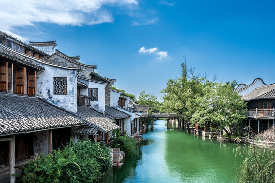 古鎮(zhèn)水鄉(xiāng)民居老房子