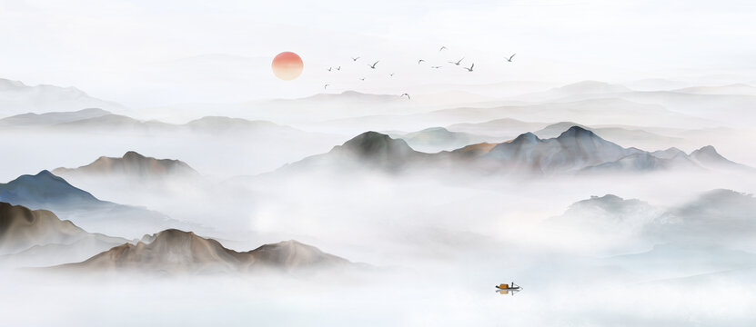 新中式山水畫