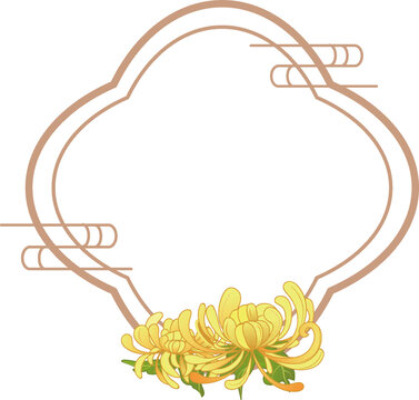 菊花矢量邊框