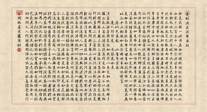 金剛經(jīng)佛經(jīng)抄錄傳統(tǒng)文化國學(xué)佛學(xué)手抄