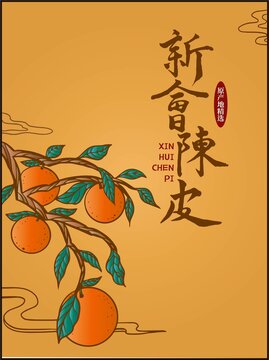 陳皮包裝插畫