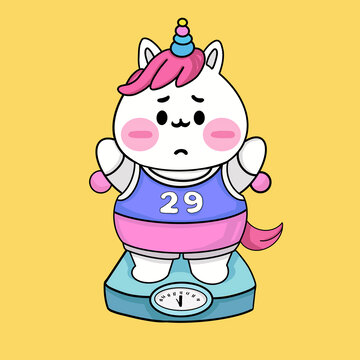 胖胖的擬人小馬簡筆畫