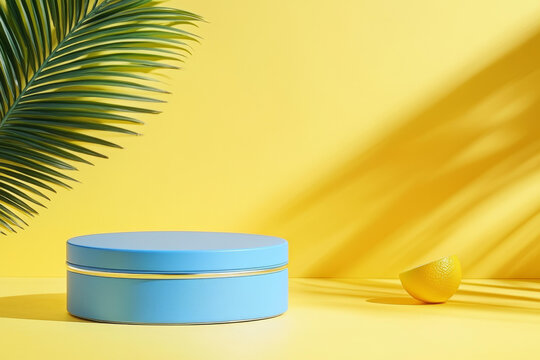 夏日風(fēng)格極簡(jiǎn)產(chǎn)品展示臺(tái)