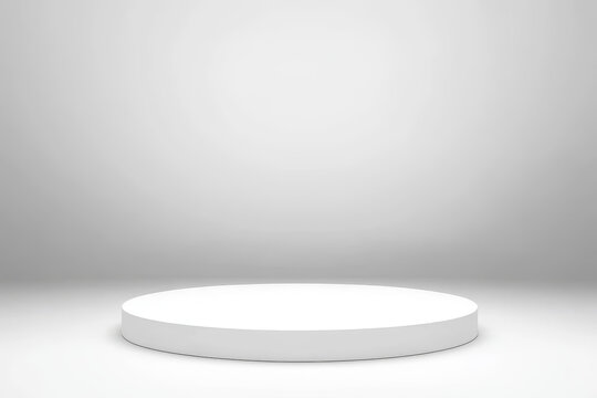 簡(jiǎn)約白色圓形展示臺(tái)