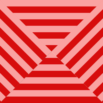 紅色條紋拼接幾何平鋪圖案