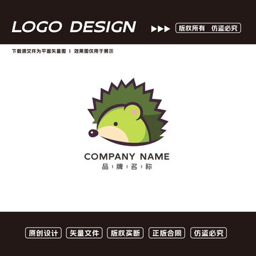 卡通刺猬logo標(biāo)志