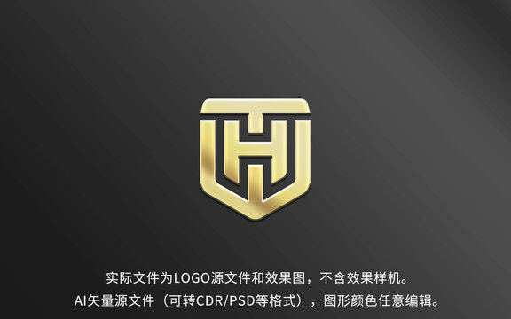 TH字母LOGO標志設計