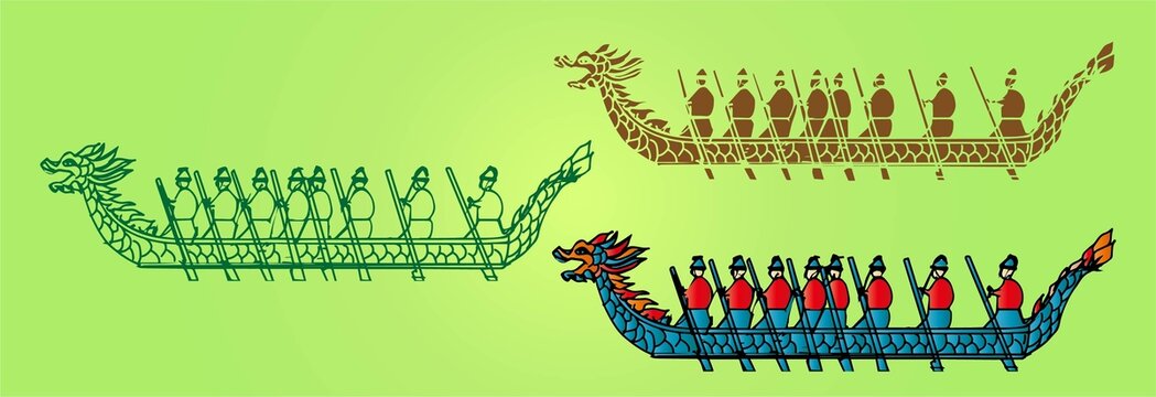 龍舟插畫