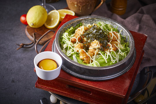 蛋黃炸雞拌飯