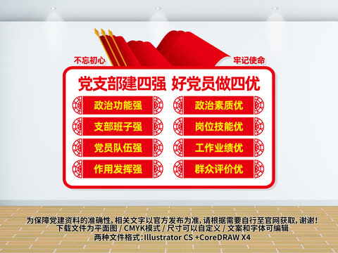 四強四優(yōu)黨支部文化墻