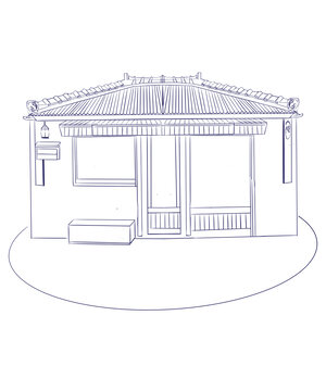 房屋線條日式線條小屋