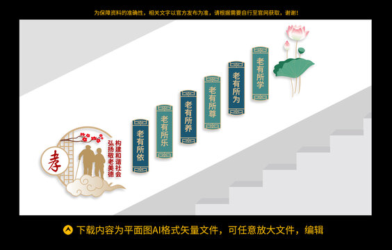 養(yǎng)老院樓梯文化墻