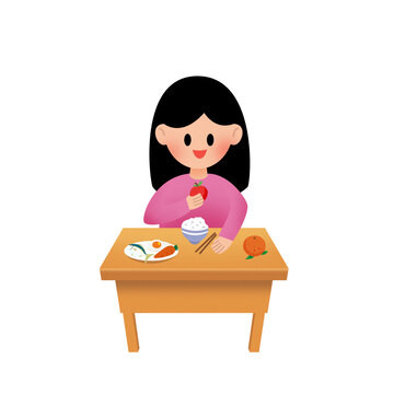 吃飯的小孩