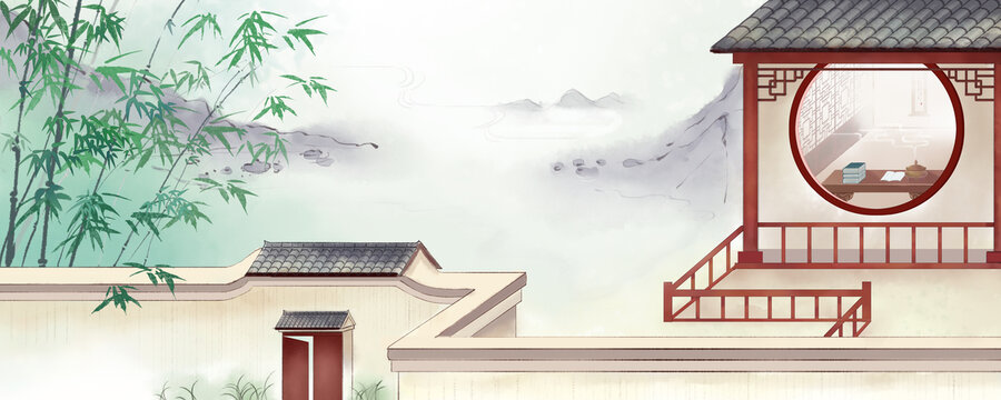 中國(guó)風(fēng)古代場(chǎng)景
